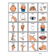 Pain/sick visual boards and parts of the body and communication sentence cards